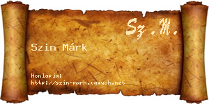 Szin Márk névjegykártya